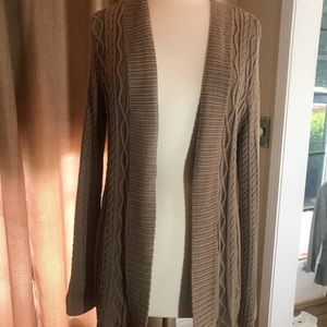 Pria Tan Wrap Sweater.